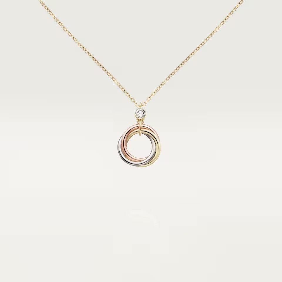[Luna Brilliance] TRINITY  NECKLACE 1 DIAMOND
