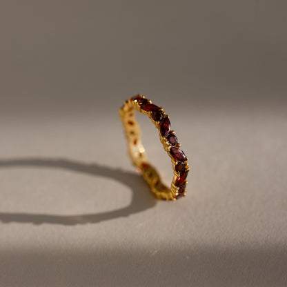 Staggered Marquise Birthstone Ring