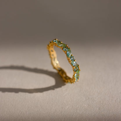 Staggered Marquise Birthstone Ring