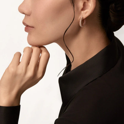 [Luna Brilliance] CLASH 6.4MM FULL DIAMOND SMALL EARRINGS