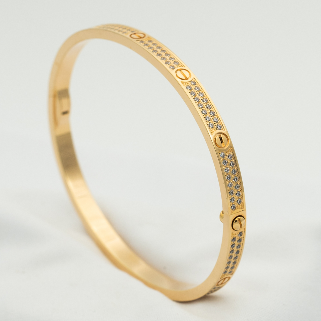 [Luna Brilliance]LOVE BRACELET 3.65MM DIAMOND-PAVED