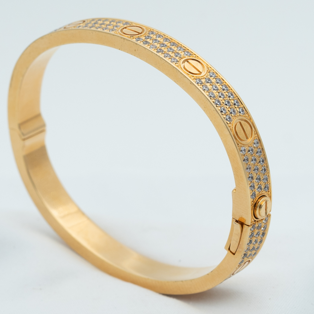 [Luna Brilliance]LOVE BRACELET 6.1MM DIAMOND-PAVED