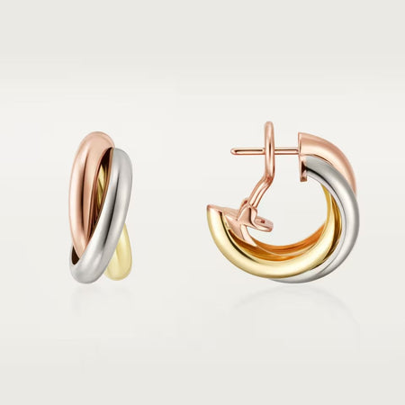 [Luna Brilliance] TRINITY ON DIAMOND CLASSIC EARRINGS