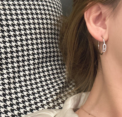 [Luna Brilliance]CREOLES MOVE UNO PM DIAMOND EARRINGS
