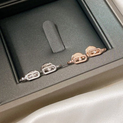 [Luna Brilliance]CREOLES MOVE UNO MINI 1 DIAMOND EARRINGS