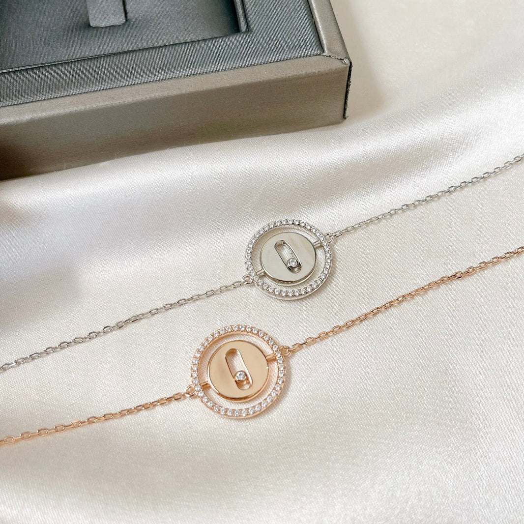 [Luna Brilliance]LUCKY MOVE PAVED DIAMOND BRACELET