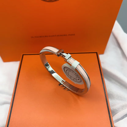 [Luna Brilliance]CLASSIC HM CLIC  PINK 8MM ENAMEL BRACELET