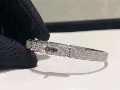 [Luna Brilliance]HM KELLY BRACELET IN SILVER AND FULL PAVE DIAMOND