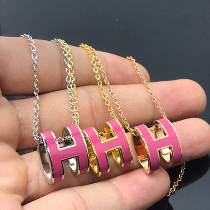 [Luna Brilliance]H NECKLACE PINK