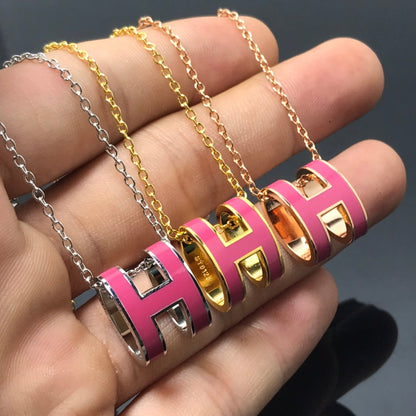 [Luna Brilliance]H NECKLACE PINK