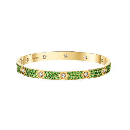 [Luna Brilliance]2026 PAVE GEMSTONE LOVE BRACELET 6.1MM 10 DIAMONDS