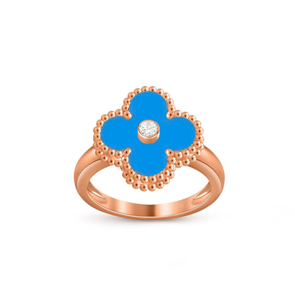 [Luna Brilliance]CLOVER DIAMOND RING ROSE GOLD COLLECTION