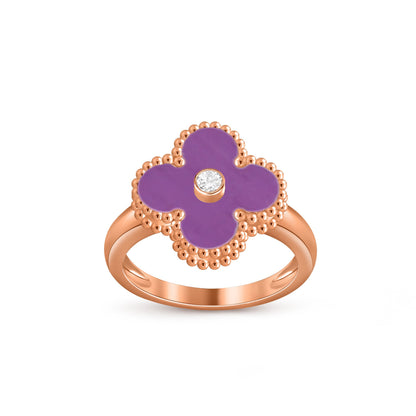 [Luna Brilliance]CLOVER DIAMOND RING ROSE GOLD COLLECTION