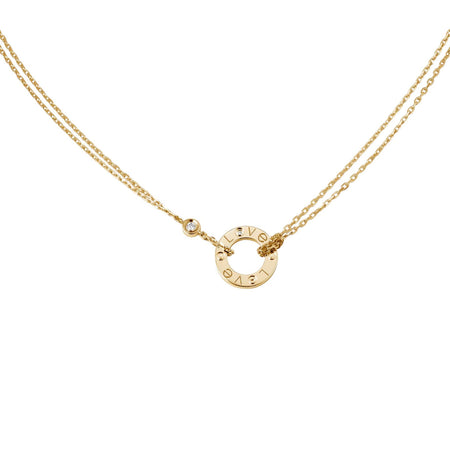 [Luna Brilliance] LOVE NECKLACE 16MM 2 DIAMONDS