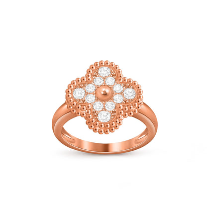 [Luna Brilliance]CLOVER RING ROSE GOLD COLLECTION