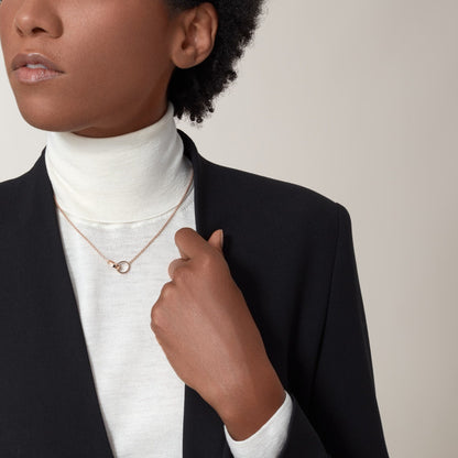 [Luna Brilliance] LOVE DOUBLE RING NECKLACE