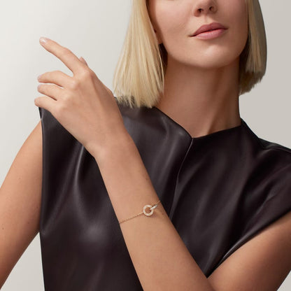 [Luna Brilliance] LOVE DOUBLE RING FULL DIAMOND BRACELET