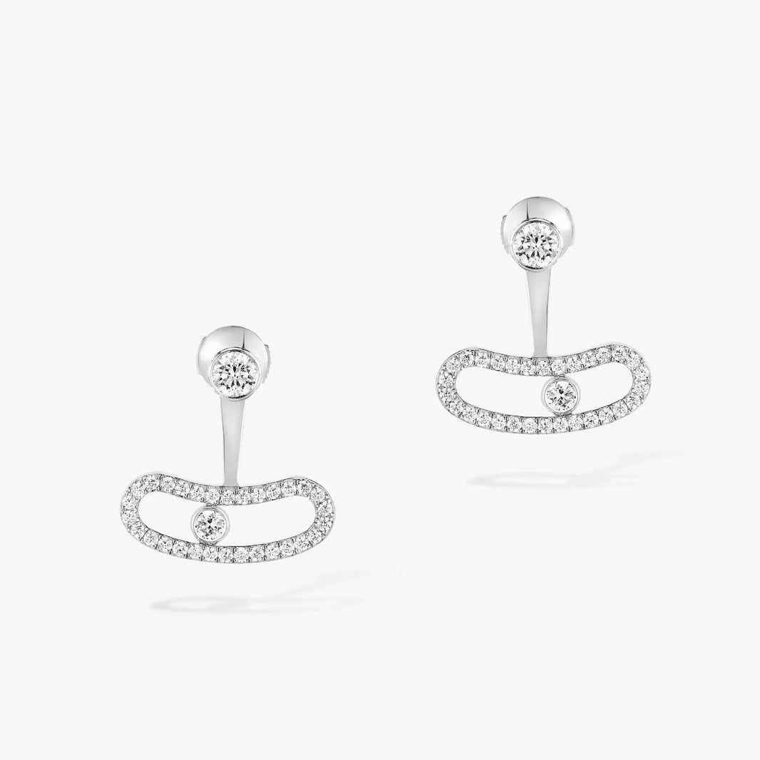[Luna Brilliance]MOVE UNO SILVER DIAMOND EARRINGS