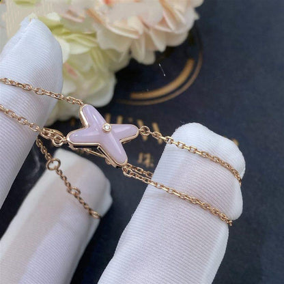 [Luna Brilliance]JEUX BRACELET PINK MOP PINK GOLD 1 DIAMOND