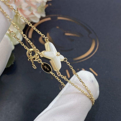 [Luna Brilliance]JEUX BRACELET WHITE MOP GOLD 1 DIAMOND