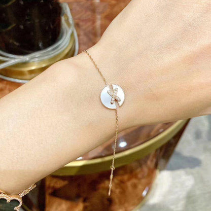 [Luna Brilliance]JEUX DE BRACELET MOP PINK GOLD DIAMONDS
