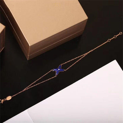 [Luna Brilliance]Hollow Design Four-Leaf Clover Flower Shape Ring