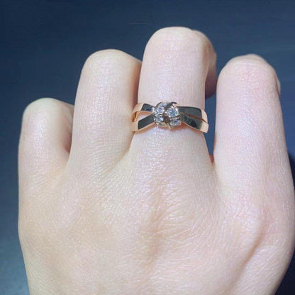 [Luna Brilliance]LIENS RING PINK GOLD DIAMOND
