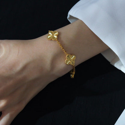 [Luna Brilliance] CLOVER 5 MOTIF LASER BRACELET COLLECTION