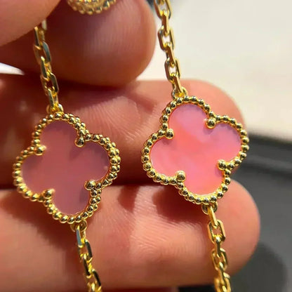 [Luna Brilliance] CLOVER 5 MOTIFS  PINK MOP BRACELET COLLECTION