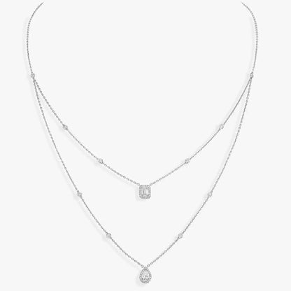 [Luna Brilliance]Diamond Necklace My Twin 2 Rows