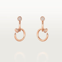 [Luna Brilliance] JUSTE HALF DIAMOND DOUBLE EARRINGS