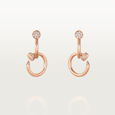 [Luna Brilliance] JUSTE HALF DIAMOND DOUBLE EARRINGS