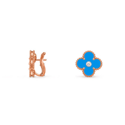[Luna Brilliance]CLOVER 15MM MOP DIAMOND EARRINGS COLLECTION