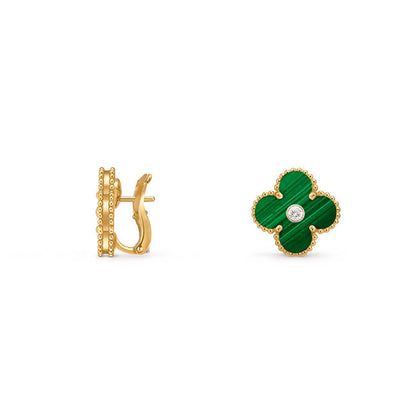 [Luna Brilliance]CLOVER 15MM MOP DIAMOND EARRINGS COLLECTION