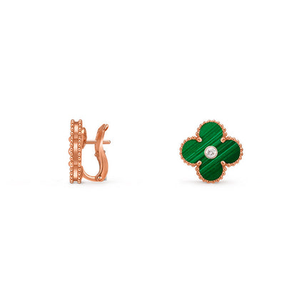 [Luna Brilliance]CLOVER 15MM MOP DIAMOND EARRINGS COLLECTION