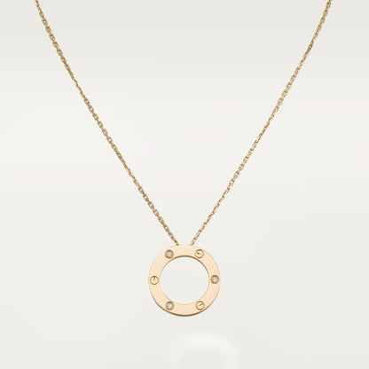 [Luna Brilliance] LOVE NECKLACE 16MM 3 DIAMONDS