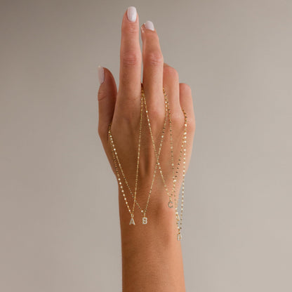 Dainty Pave Letter Necklace