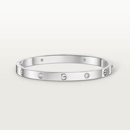 [Luna Brilliance] LOVE BRACELET 4.8MM 4 DIAMONDS