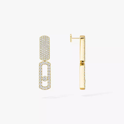 [Luna Brilliance]Imperial Move SM Diamond Earrings