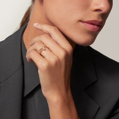 [Luna Brilliance] JUSTE 1.8MM HALF DIAMOND RING