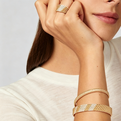 [Luna Brilliance]  FIVE-ROW DIAMOND BRACELET