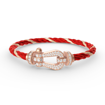 [Luna Brilliance]FORCE LARGE HORSESHOE FULL DIAMOND BRACELET ROSE GOLD