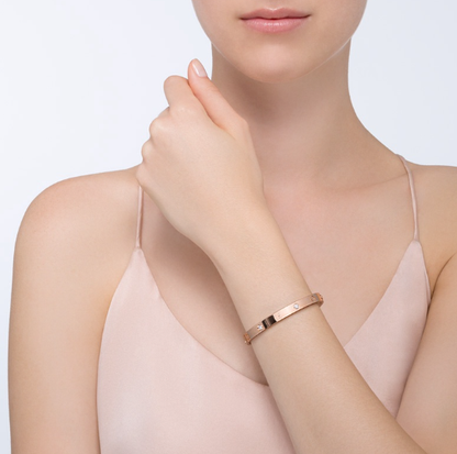 [Luna Brilliance] LOVE BRACELET 6.1MM 4 DIAMONDS