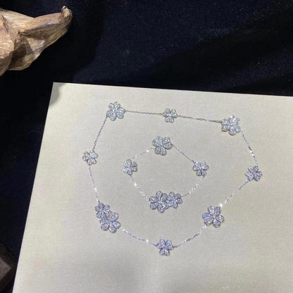 [Luna Brilliance]FRIVOLE SILVER 5 FLOWERS BRACELET