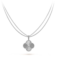 [Luna Brilliance]CLOVER 25MM SILVER BIG CLOVER NECKLACE