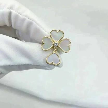 [Luna Brilliance]SWEET CLOVER WHITE MOP RING