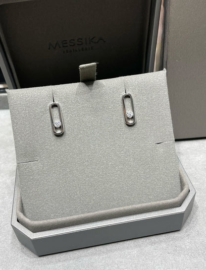 [Luna Brilliance]MOVE UNO SMALL 1 DIAMOND EARRINGS