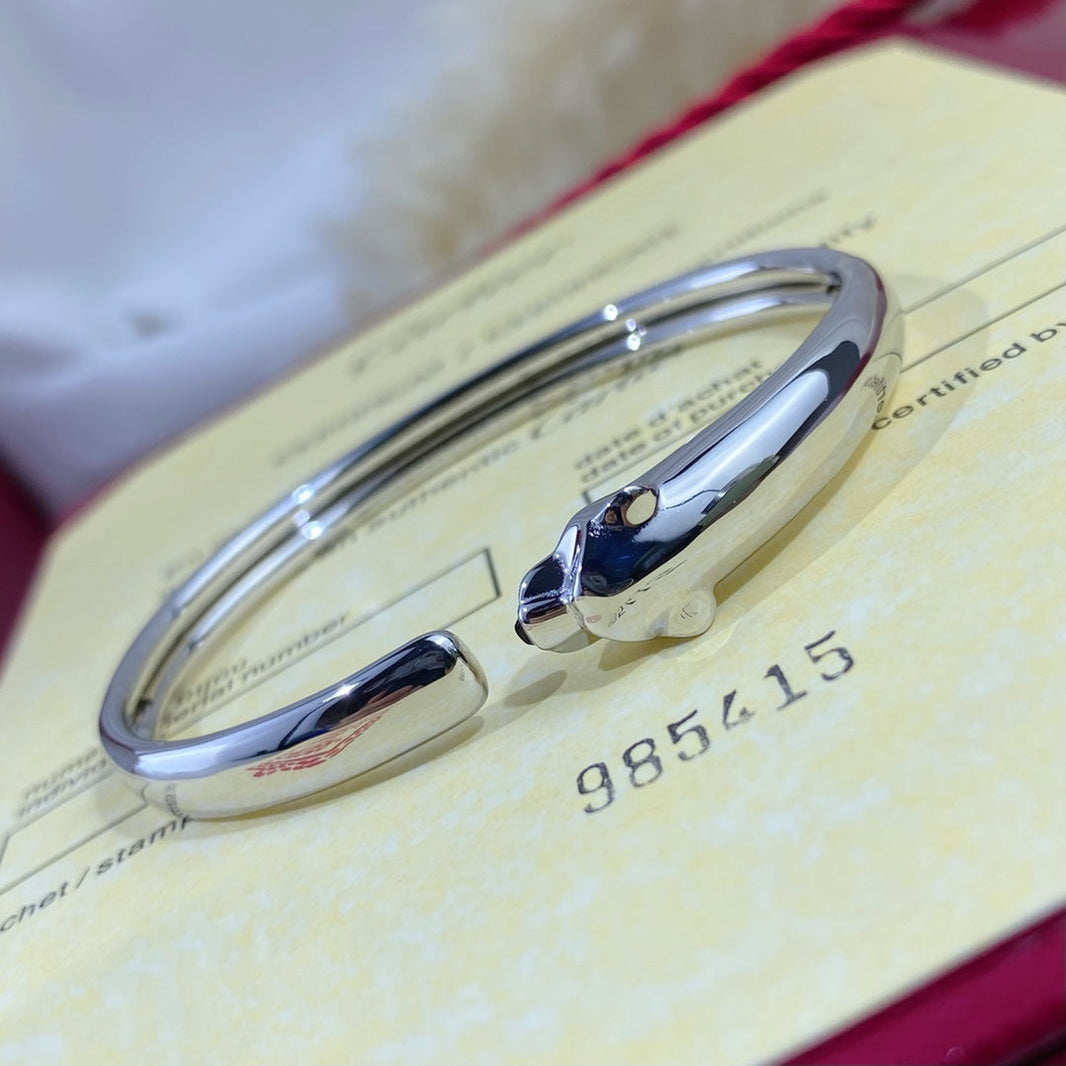 [Luna Brilliance]PANTHERE SILVER OPEN BRACELET