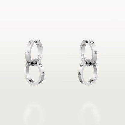 [Luna Brilliance] LOVE 3.3MM DANGLE EARRINGS