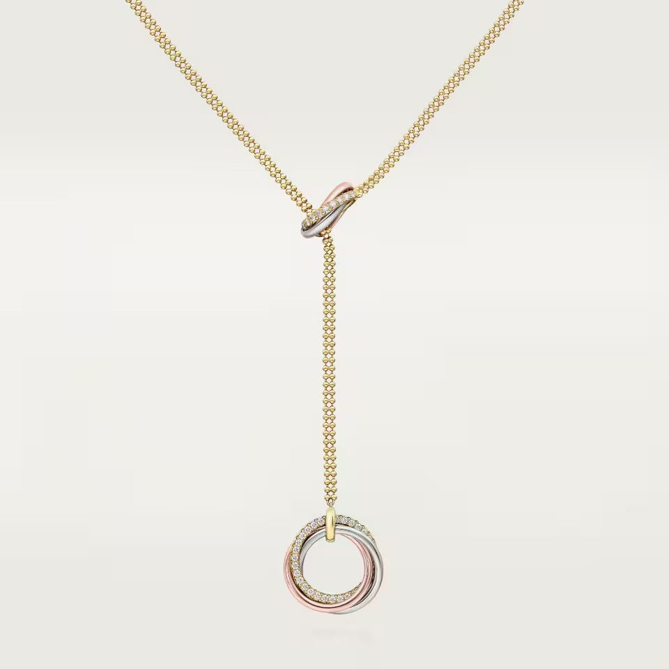 [Luna Brilliance] TRINITY DIAMONDS NECKLACE